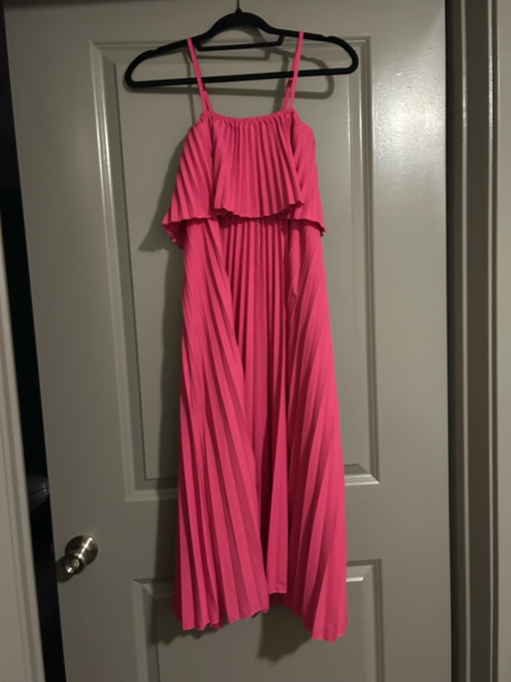 Girls' Pink Pleated Sundress with Ruffle Bodice